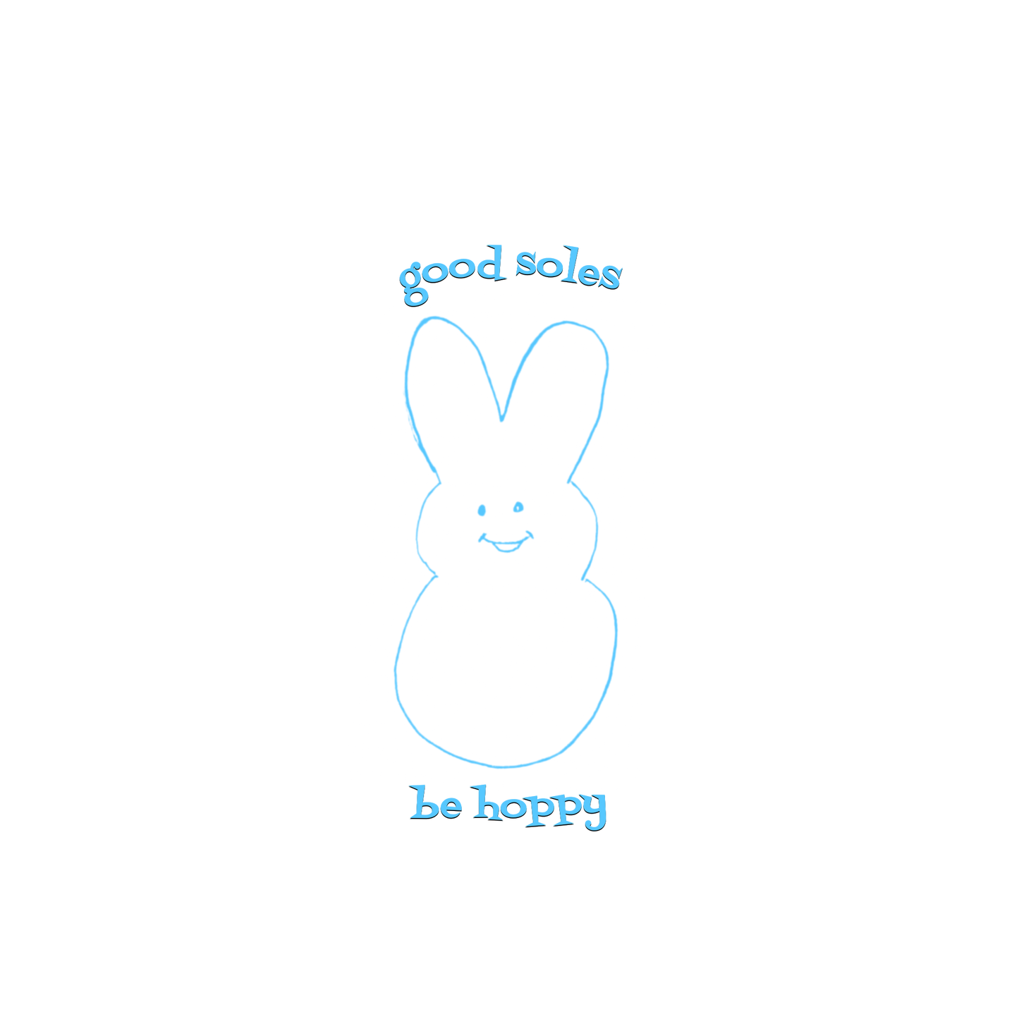 "be hoppy" Embroidered Unisex Hoodie Blue | Good Soles