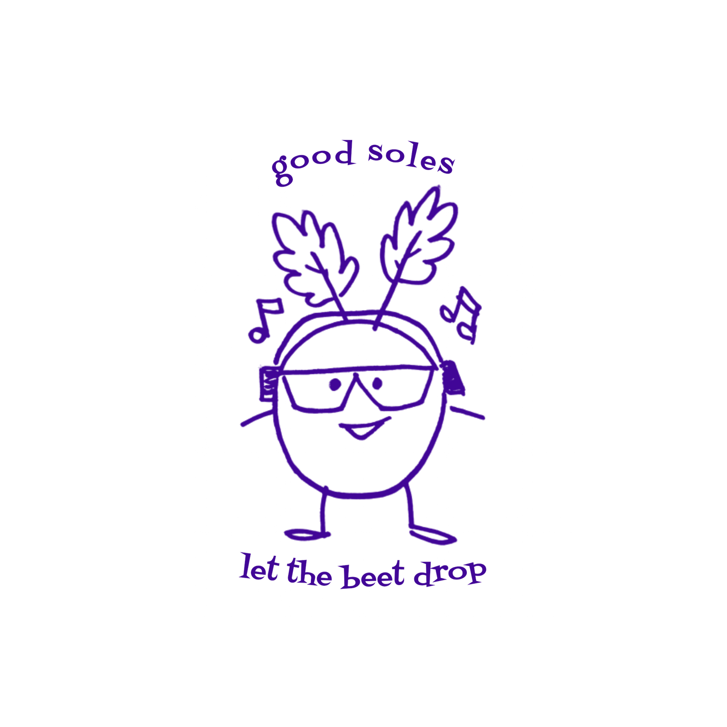 "let the beet drop" Embroidered Long Sleeve T-Shirt | Good Soles Socks