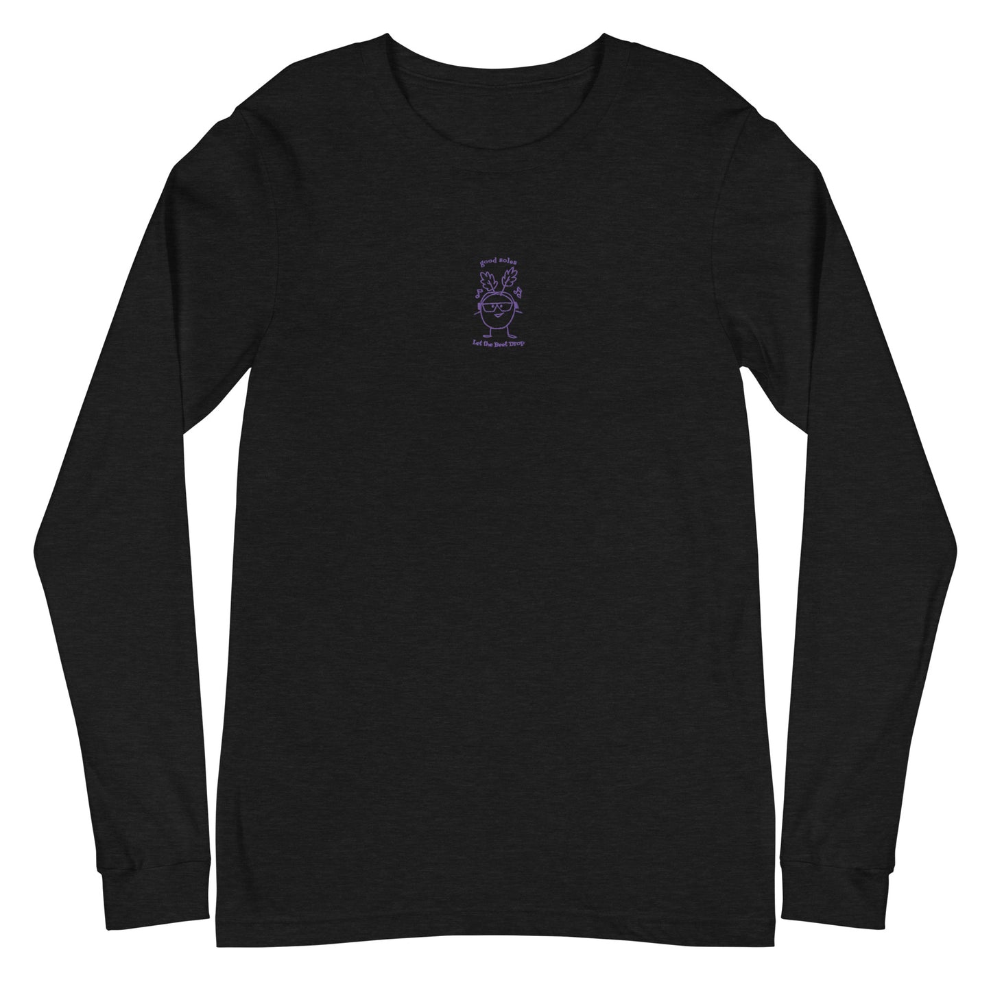 "let the beet drop" Embroidered Long Sleeve T-Shirt | Good Soles Socks