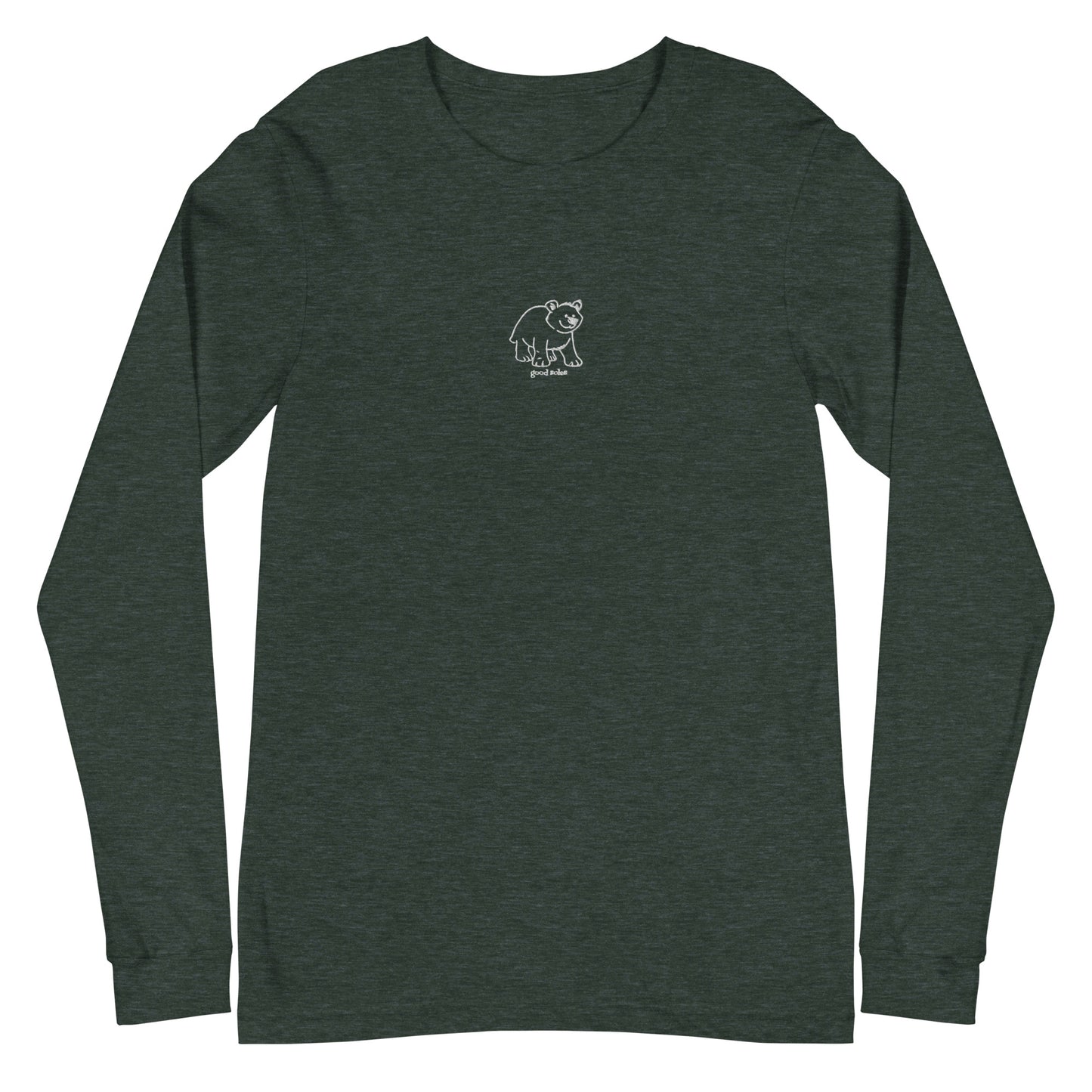 "Beary-Cute" Long Sleeve Embroidered T-Shirt | Good Soles Socks
