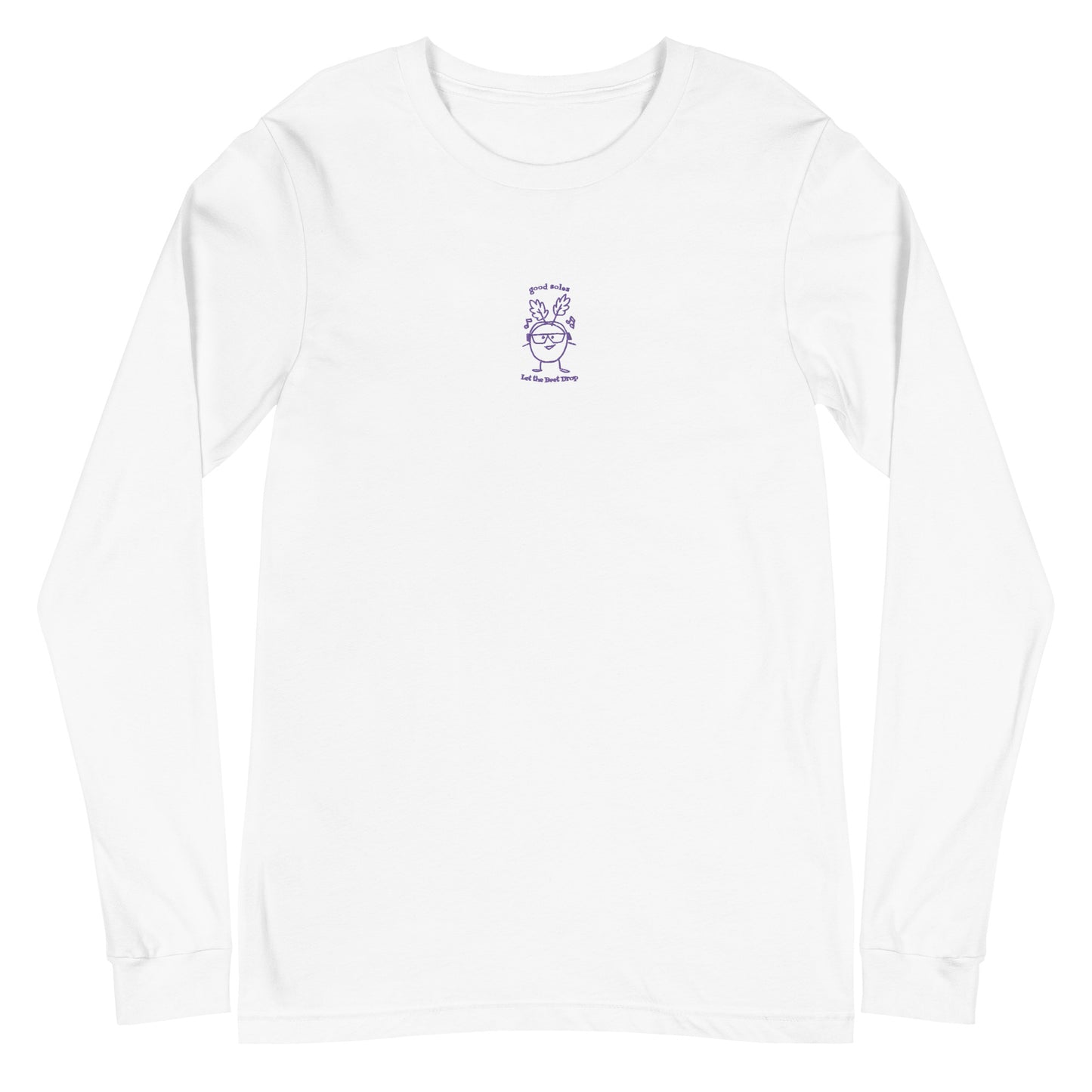 "let the beet drop" Embroidered Long Sleeve T-Shirt | Good Soles Socks