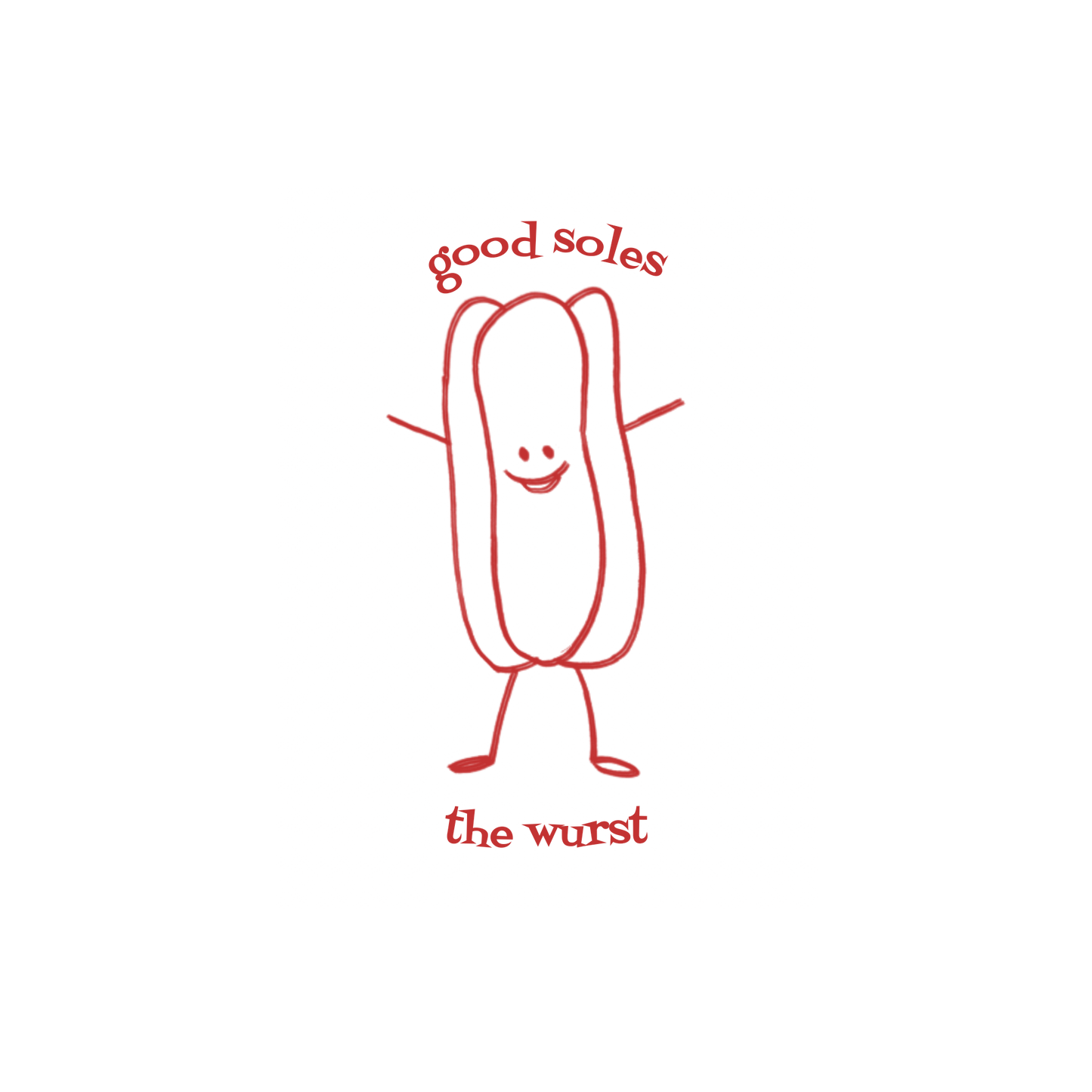 "the wurst" Long Sleeve Embroidered T-Shirt [Good Soles Socks]