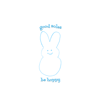 "be hoppy" Embroidered Unisex Hoodie Blue | Good Soles
