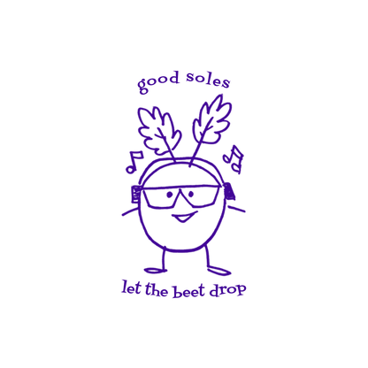 "let the beet drop" Embroidered Hoodie | Good Soles Socks