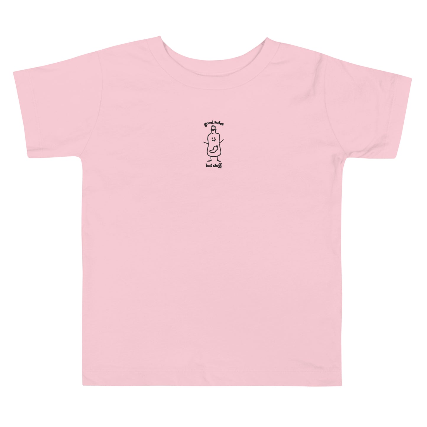 "hot stuff" Toddler Embroidered Short Sleeve Tee [Good Soles Socks]