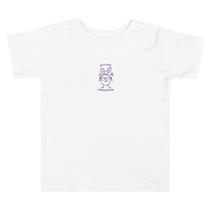 "let the beet drop" Embroidered Toddler Short Sleeve T-Shirt | Good Soles Socks