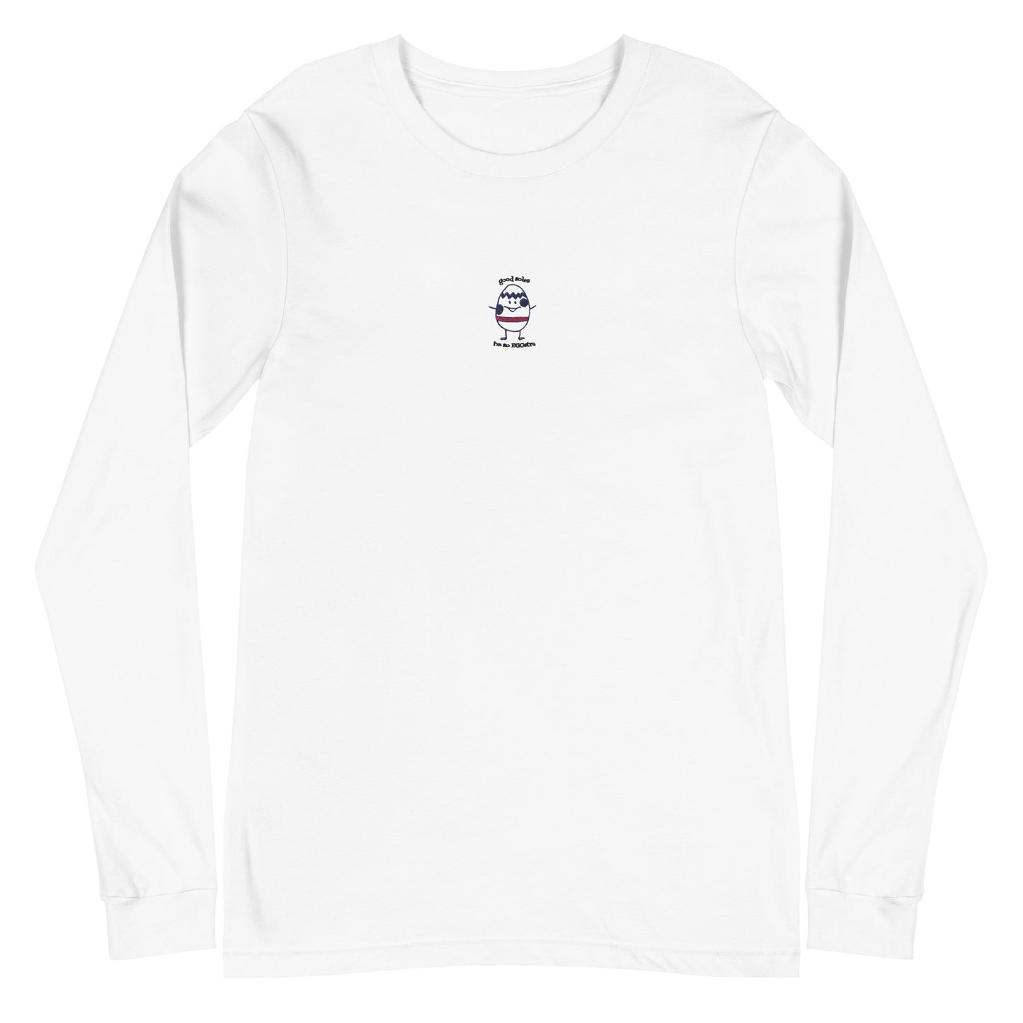"I'm so EGGstra" Embroidered Long Sleeve Tee | Good Soles