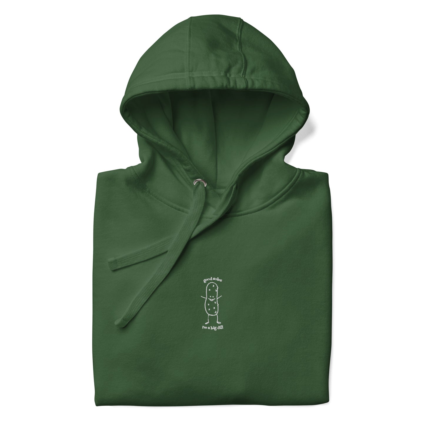 "im a big dill" Embroidered Hoodie [Good Soles Socks]