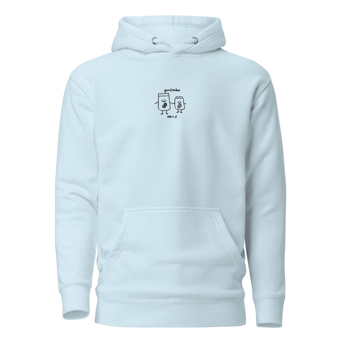 Pb + J Embroidered Hoodie (sky blue)