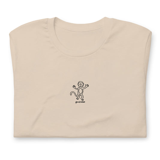 Monkey Business Short Sleeve Embroidered